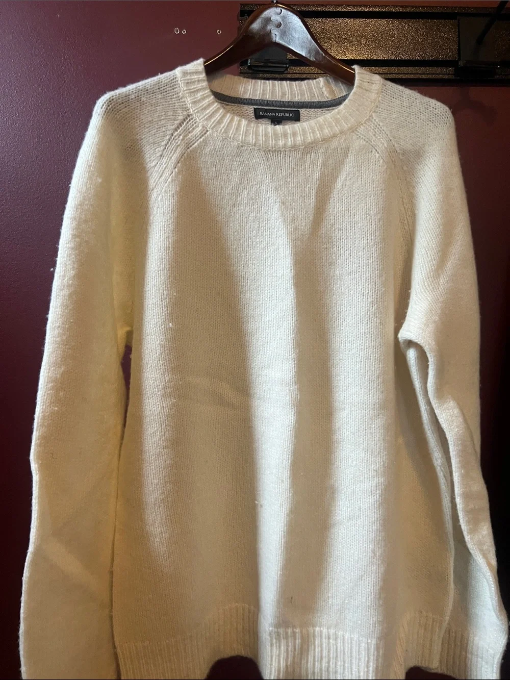 Banana Republic Men’s Ivory Crewneck Sweater